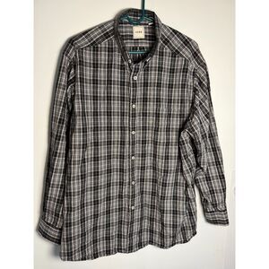 ROWM 2XB Black Plaid Long Sleeve Mens Shirt